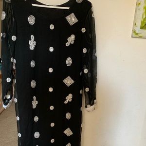 Black and silver Indian Pakistani outfit